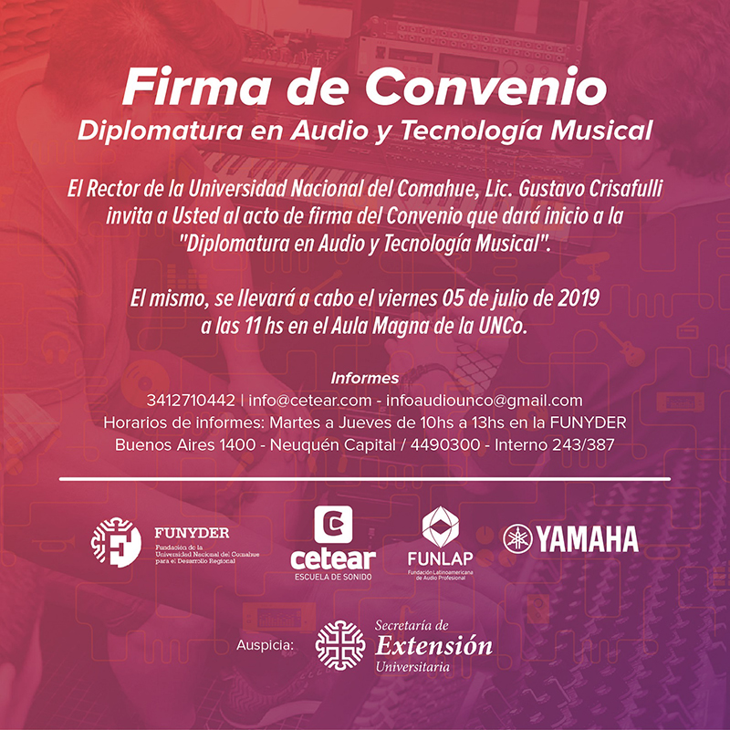 PRESENTACIÓN DE LA DIPLOMATURA EN AUDIO Y TECNOLOGÍA MUSICAL